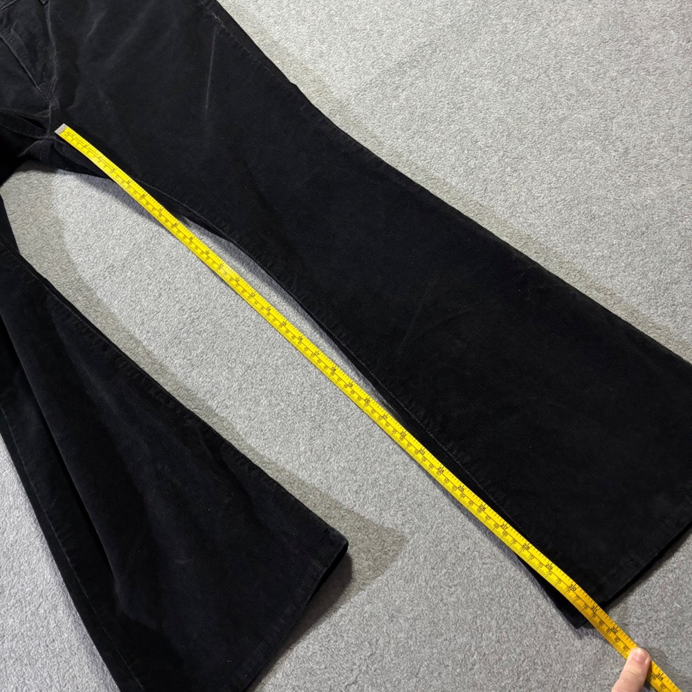 Levi's 726 Flare Pants Women 30 Black Corduroy High Rise Retro Stretch Cords - Picture 9 of 11